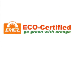 ERIEZ ECO-CERTIFIED GO GREEN WITH ORANGE trademark