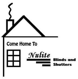 COME HOME TO NULITE BLINDS AND SHUTTERS trademark