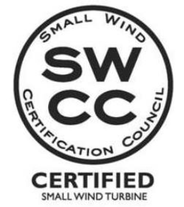 SMALL WIND CERTIFICATION COUNCIL SWCC CERTIFIED SMALL WIND TURBINE trademark