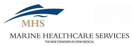 MHS MARINE HEALTHCARE SERVICES THE NEW STANDARD IN CREW MEDICAL trademark