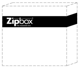 ZIPBOX THE RESEALABLE BOX trademark