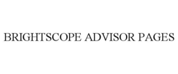 BRIGHTSCOPE ADVISOR PAGES trademark