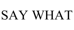 SAY WHAT trademark