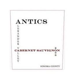 ANTICS ALEXANDER VALLEY CABERNET SAUVIGNON 2008 SONOMA COUNTY trademark