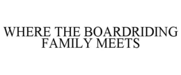 WHERE THE BOARDRIDING FAMILY MEETS trademark