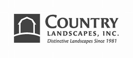 COUNTRY LANDSCAPES, INC. DISTINCTIVE LANDSCAPES SINCE 1981 trademark