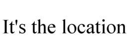IT'S THE LOCATION trademark