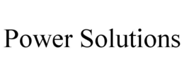 POWER SOLUTIONS trademark
