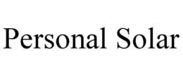 PERSONAL SOLAR trademark