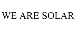 WE ARE SOLAR trademark