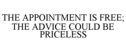 THE APPOINTMENT IS FREE; THE ADVICE COULD BE PRICELESS trademark