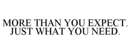 MORE THAN YOU EXPECT. JUST WHAT YOU NEED. trademark