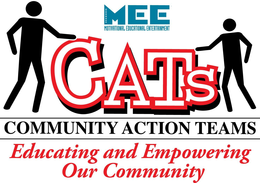 MEE MOTIVATIONAL EDUCATIONAL ENTERTAINMENT CATS COMMUNITY ACTION TEAMS EDUCATING AND EMPOWERING OUR COMMUNITY trademark