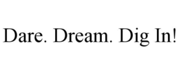DARE. DREAM. DIG IN! trademark