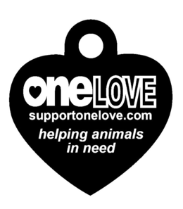 ONE LOVE SUPPORTONELOVE.COM HELPING ANIMALS IN NEED trademark