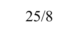 25/8 trademark