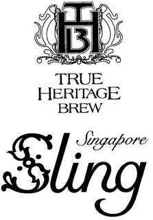 THB TRUE HERITAGE BREW SINGAPORE SLING trademark