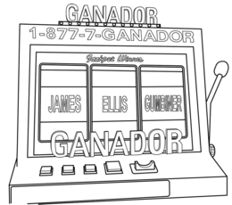 GANADOR 1-877-7-GANADOR JACKPOT WINNER JAMES ELLIS GUMBINER GANADOR trademark