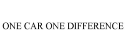 ONE CAR ONE DIFFERENCE trademark