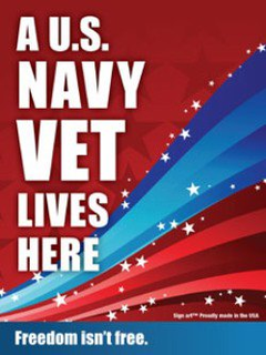 A U.S. NAVY VET LIVES HERE FREEDOM ISN'T FREE. trademark