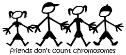 FRIENDS DON'T COUNT CHROMOSOMES trademark
