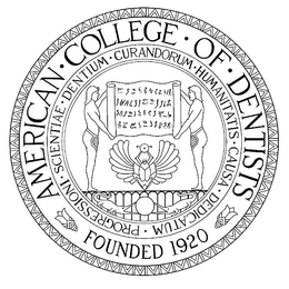 AMERICAN · COLLEGE · OF · DENTISTS FOUNDED 1920 DENTIUM · CURANDORUM · HUMANITATIS · CAUSA · DEDICATUM · PROGRESSIONI · SCIENTIAE · trademark