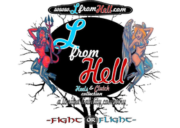 L FROM HELL, A LIMITED LIABILITY COMPANY, HEELS & CLUTCH COLLECTION, 'FIGHT OR FLIGHT' trademark