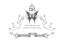 KB KALEIDOSCOPE BUTTERFLY REACHING THROUGH CHAOS SEEING TRUE BEAUTY EMERGE trademark
