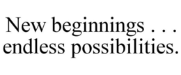 NEW BEGINNINGS . . . ENDLESS POSSIBILITIES. trademark