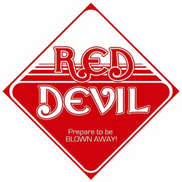 RED DEVIL PREPARE TO BE BLOWN AWAY! trademark
