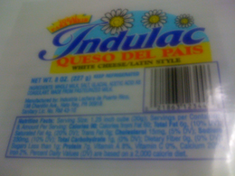INDULAC IDEAL PARA FREIR QUESO DEL PAIS WHITE CHEESE/LATIN STYLE trademark