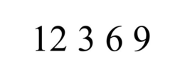 12 3 6 9 trademark