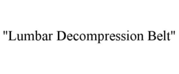 "LUMBAR DECOMPRESSION BELT" trademark