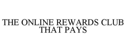 THE ONLINE REWARDS CLUB THAT PAYS trademark