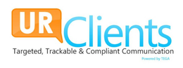 UR CLIENTS TARGETED, TRACKABLE & COMPLIANT COMMUNICATION POWERED BY TEGA trademark