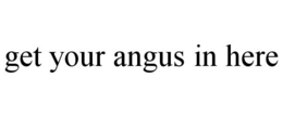 GET YOUR ANGUS IN HERE trademark