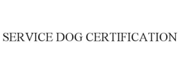 SERVICE DOG CERTIFICATION trademark