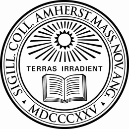 SIGILL. COLL. AMHERST. MASS. NOV. ANG. MDCCCXXV TERRAS IRRADIENT trademark
