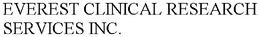 EVEREST CLINICAL RESEARCH SERVICES INC. trademark