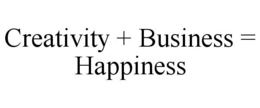 CREATIVITY + BUSINESS = HAPPINESS trademark