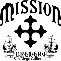 MISSION BREWERY SAN DIEGO CALIFORNIA 1913 2007 trademark