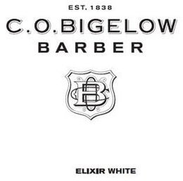 C.O. BIGELOW BARBER ELIXIR WHITE EST. 1838 COB trademark