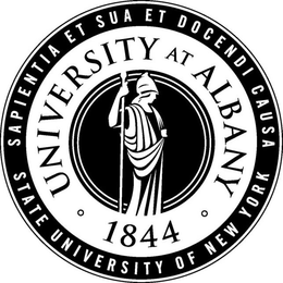 SAPIENTIA SUA ET DOCENDI CAUSA STATE UNIVERSITY OF NEW YORK UNIVERSITY AT ALBANY 1844 trademark