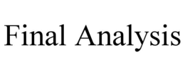 FINAL ANALYSIS trademark