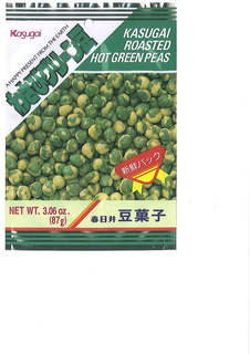 KASUGAI A HAPPY PRESENT FROM THE EARTH KASUGAI ROASTED HOT GREEN PEAS trademark