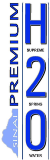 PREMIUM H2O SINAI SUPREME SPRING WATER trademark