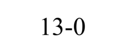 13-0 trademark