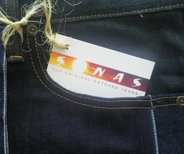 SONAS THE ORIGINAL PATCHED JEANS trademark