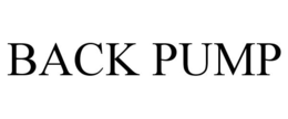 BACK PUMP trademark