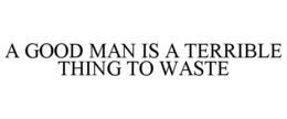 A GOOD MAN IS A TERRIBLE THING TO WASTE trademark